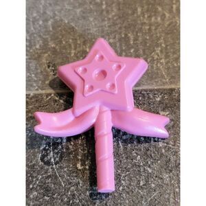 Pink star fairy wand doll accessory toy figure